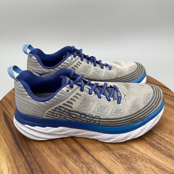 Hoka One One Bondi 6 Shoes Mens Size 10 Gray Running Comfort Walking Gym Sneaker main image 5